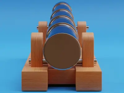 Bombard Cannon Low-poly 3D model