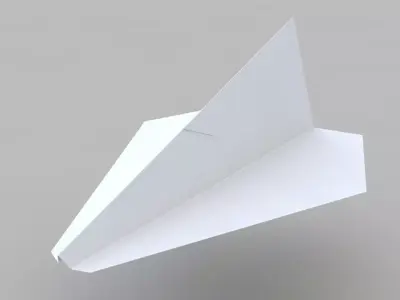 Paper Plane 3D model by nerokart