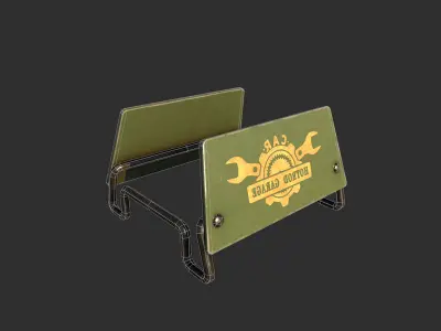 Wheel Stand Low-poly 3D model