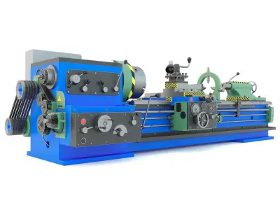 Industrial turning machine tool 1M63 3D model