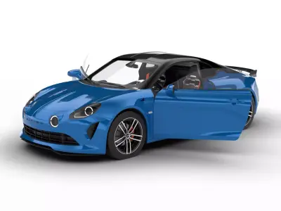 Alpine A110 S 2022 HQ 3d model 3D model