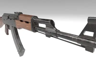 3D AK47 ak - rifle Low-poly 3D model