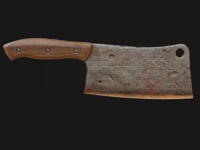 Butcher Knife Game Ready Model Low-poly 3D model