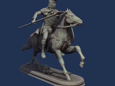 Roman Cavalryman 3D print model