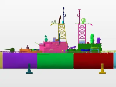 USS Truxtun CGN 35 3D print model