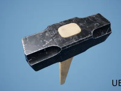 Sledgehammer game-ready props 3d model hammer Low-poly 3D model