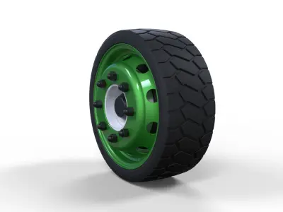 Low profile wheel 3D model