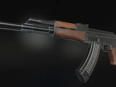 AK-47 Low-poly 3D model buy