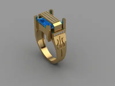 om ring 3D print model 3D print model