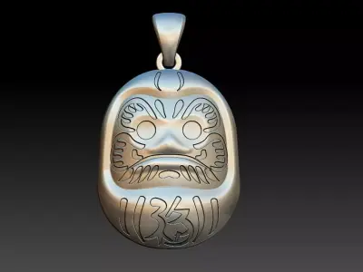 Daruma Pendant 3D print model