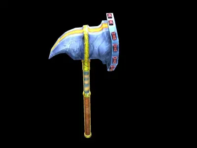 3d cartoon hammer Low-poly 3D model