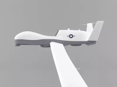 Northrop Grumman MQ-4C Triton Low-poly 3D model
