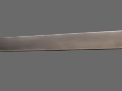 Machete samurai knife Low-poly 3D model