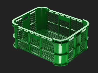 Plastic Basket Low-poly 3D model