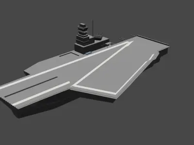 3D Aircraft Carrier Low-poly 3D model