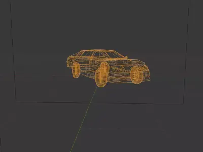 yellow car Low-poly 3D model purchase