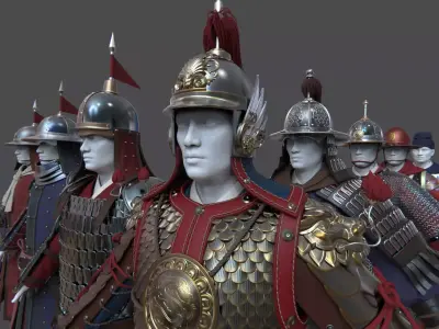 11-Ancient Chinese Armor-Ming dynasty 3D model