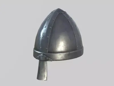Medieval Norman Helmet Low-poly 3D model
