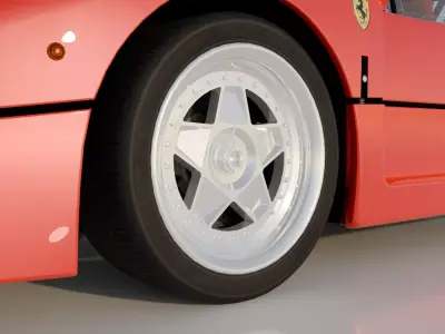 Ferrari F40 1987 High Detail Game Ready Cinematic Low-poly 3D model