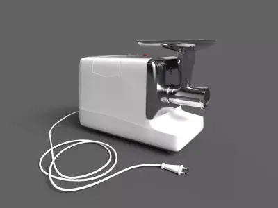 Electric Meat Grinder 3D Model High Poly Kitchen Appliance Free 3D model
