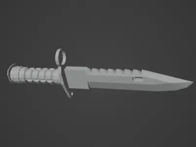 M9 Bayonet copper coating Low poly Free low-poly 3D model