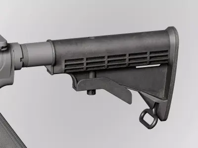 AR15 M4A1 Modular Stock M4SS Customizable Low-poly 3D model