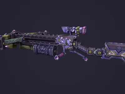 Dwarf crossbow Low-poly 3D model