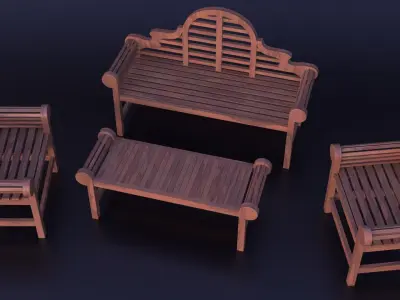 Marlborough furniture set 3D model