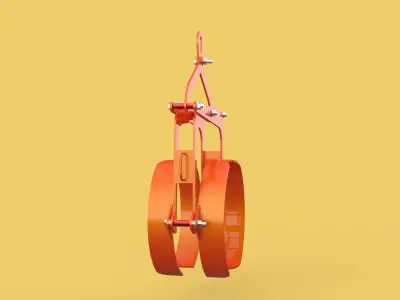 HORIZONTAL DRUM LIFTER TONGS SCISSOR GRIPPER LIFTING CLAMP GRAB 3D model