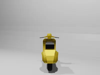  Vespa Scooter low-poly 3D Model Low-poly 3D model 3D model