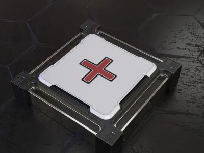 Game ready First Aid Box Low-poly 3D model