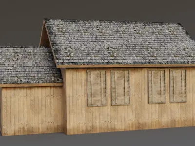 Wooden Old House Vintage 3D model