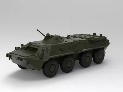 BTR-80 armoured personnel carrier 3D model