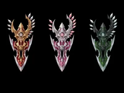 Royal Guard Battle-Gloves Low-poly 3D model