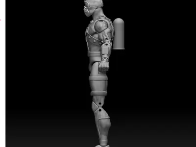 Military Diver ARTICULATED ACTION FIGURE 150mm 3D print model purchase
