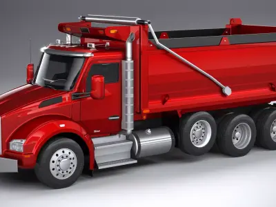 Kenworth T880 Tipper 2017 LowPoly 3D model