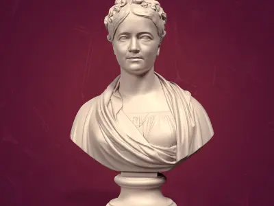 Unknown Carthaginian - Roman - Greek Man - Woman Bust 3D Model Pack