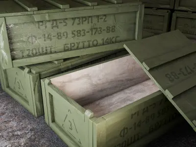 Ammunition Box Low-poly 3D model purchase