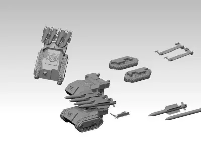 Missile launcher for 3d printing 3D model