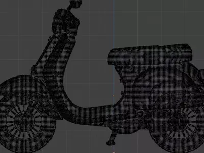 Retro Charm Scooter 3D model