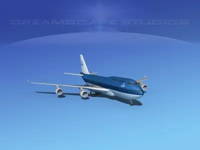 Boeing 747-400 KLM  3D model