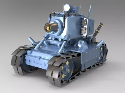 Metal Slug Tank Low-poly 3D model