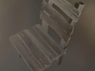 wood chair Low-poly 3D model order
