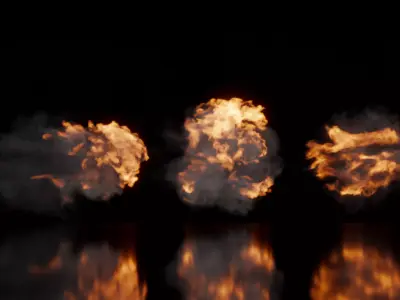 3D Muzzle Flash Animations High Resolution 3D model