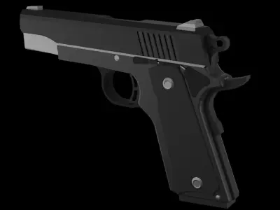 Simple Colt M1911 Free low-poly 3D model