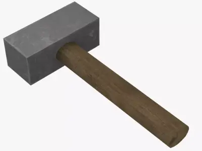 hammer Low-poly 3D model 34