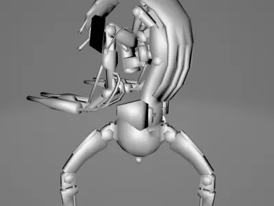 STAR WARS EKA DROID - Low Poly Game - Battlefield - FBX MODEL Low-poly 3D model