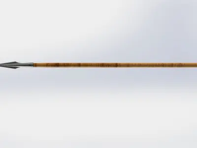 WG 7011 - Short spear Low-poly 3D model