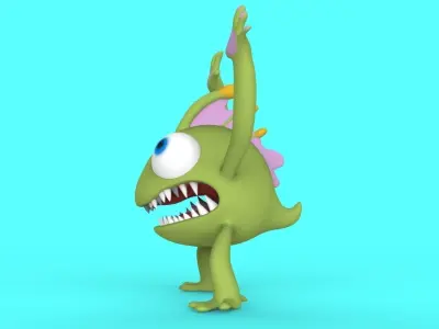 Lizardman Alien 3D Print Character Free 3D print model