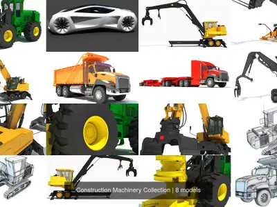 Construction Machinery Collection 3D Model Pack